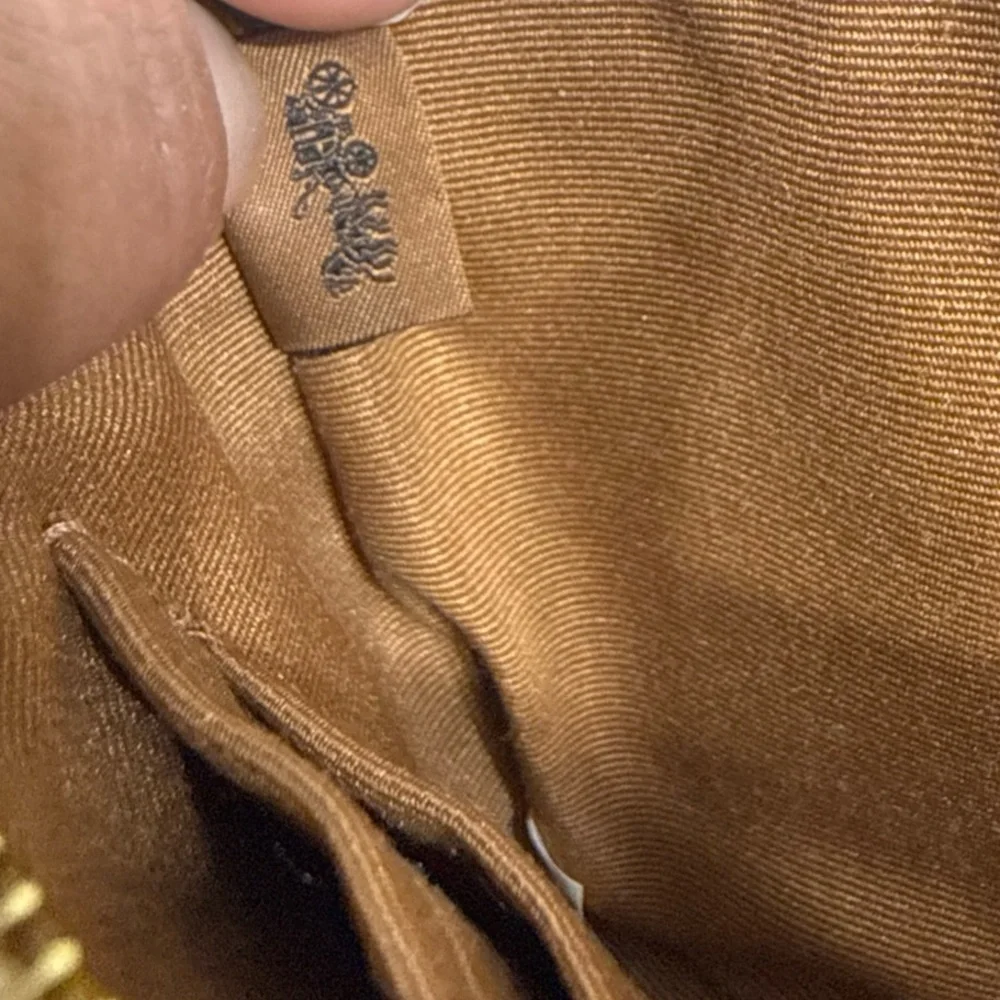 Coach Beige and Tan Monogram Wristlet